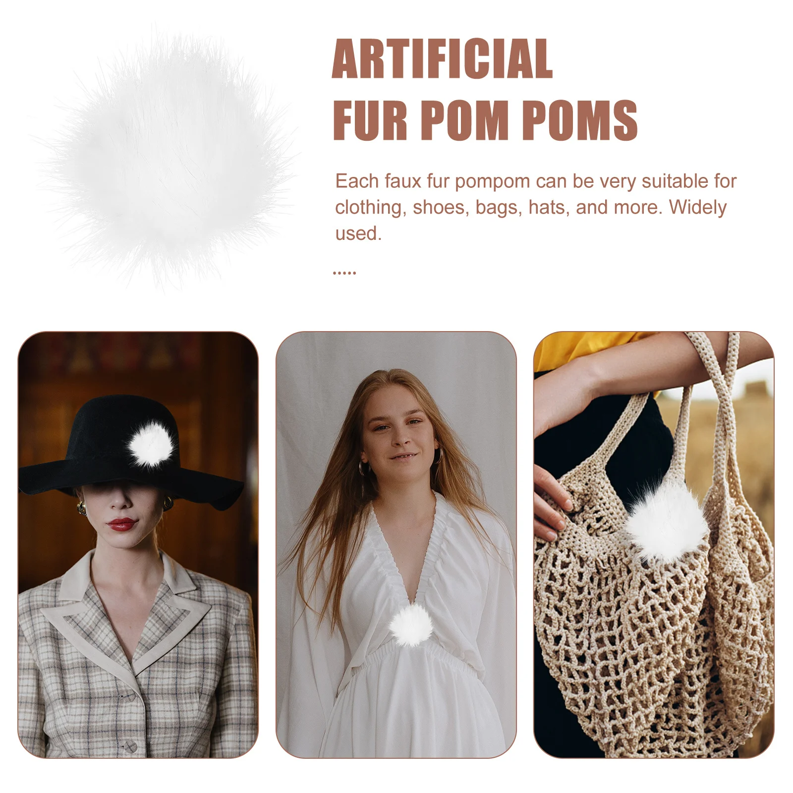 6pcs Faux Pompom Ball Craft Supplies For Hats Bags Keychains Clothing Diy Home Decor Artificial Ball Pendants
6pcs Faux Pompom Ball Craft Supplies For Hats Bags Keychains Clothing Diy Home Decor Artificial Ball Pendants