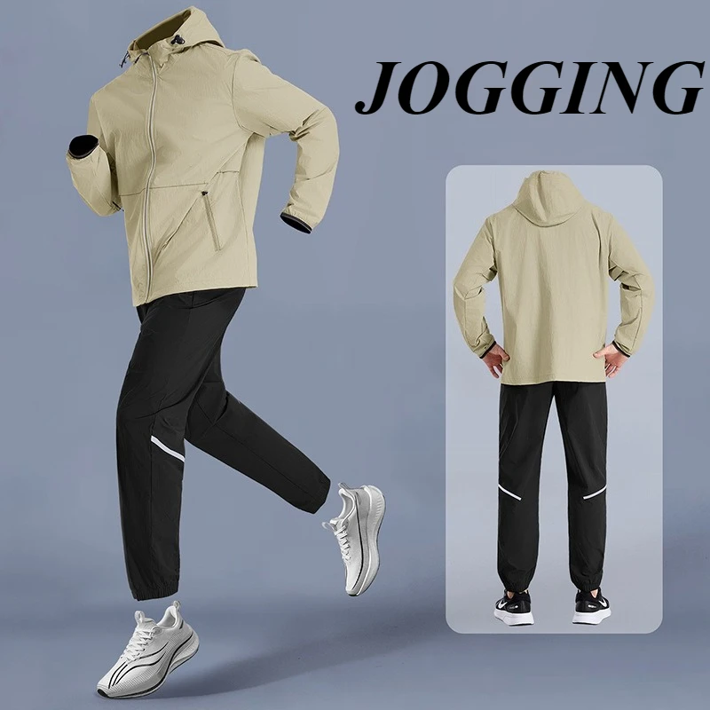 Spring Men's Sports Jogging Casual Suit Zipper Long Sleeved Sportswear Cardigan Jacket Pants Elegant Two-Piece Running Sets
Spring Men's Sports Jogging Casual Suit Zipper Long Sleeved Sportswear Cardigan Jacket Pants Elegant Two-Piece Running Sets