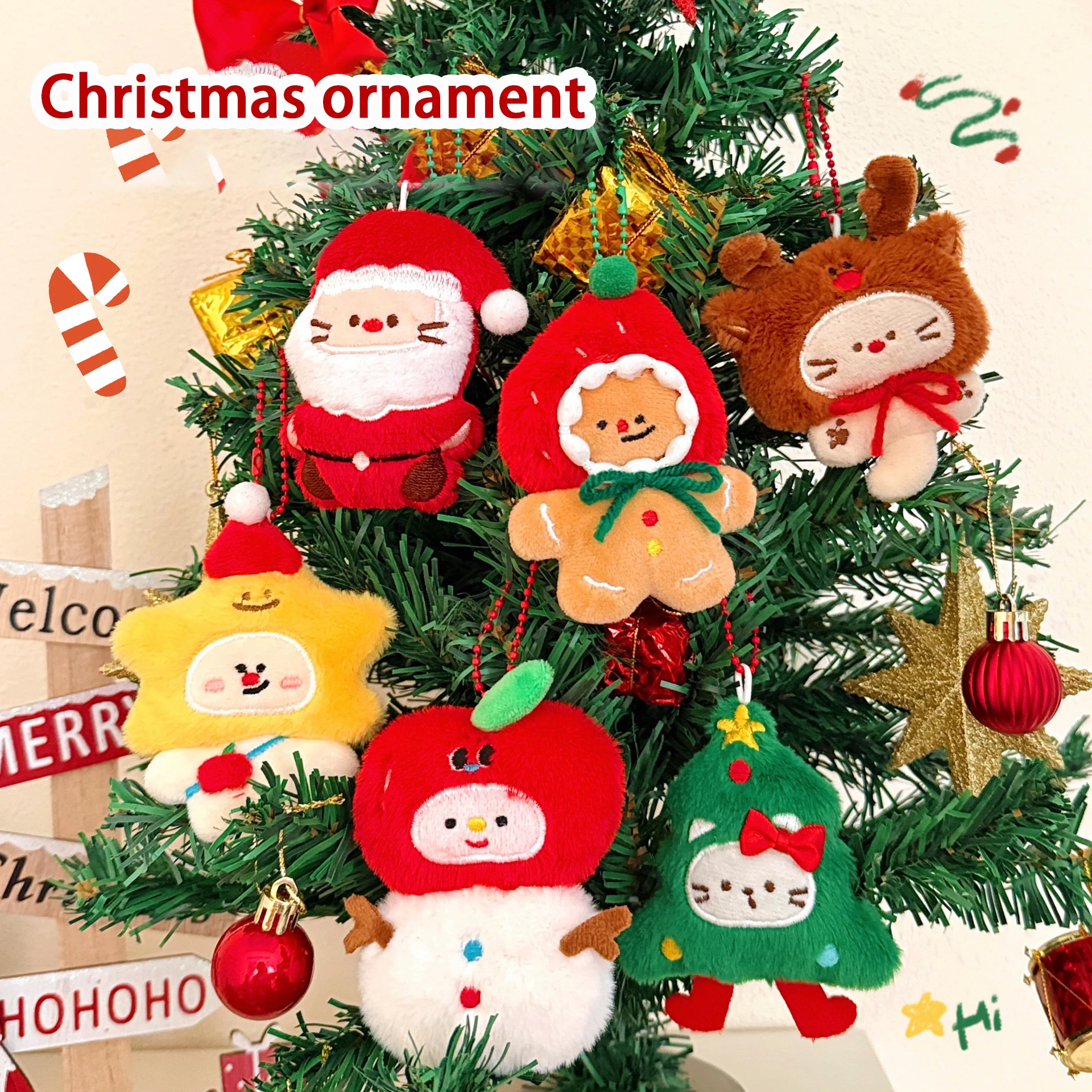Christmas plush toy hanger, Christmas tree decoration, Santa Claus backpack keychain hanger, penguin small pendant
Christmas plush toy hanger, Christmas tree decoration, Santa Claus backpack keychain hanger, penguin small pendant