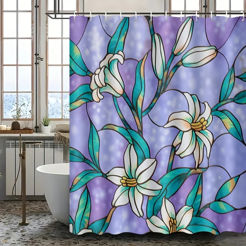 Botanical Floral Shower Curtain Waterproof Liner for Bathroom Decor Tropical Purple Teal Green Pattern
Botanical Floral Shower Curtain Waterproof Liner for Bathroom Decor Tropical Purple Teal Green Pattern