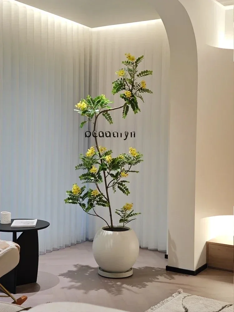Golden tree simulation green plant indoor living room bionic fake tree high-end flower large floor-to-ceiling potted plant
Golden tree simulation green plant indoor living room bionic fake tree high-end flower large floor-to-ceiling potted plant