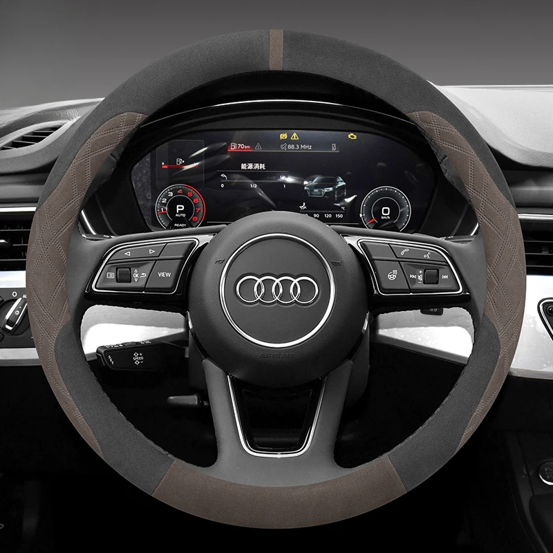Suede Leather Car Steering Wheel Cover for Audi SQ8 SQ7 SQ5 RSQ8 Q8 Q7 A3 A5 RS6 RS3 RS4 RS5 2015 - 2023 2024 Auto Accessories
Suede Leather Car Steering Wheel Cover for Audi SQ8 SQ7 SQ5 RSQ8 Q8 Q7 A3 A5 RS6 RS3 RS4 RS5 2015 - 2023 2024 Auto Accessories