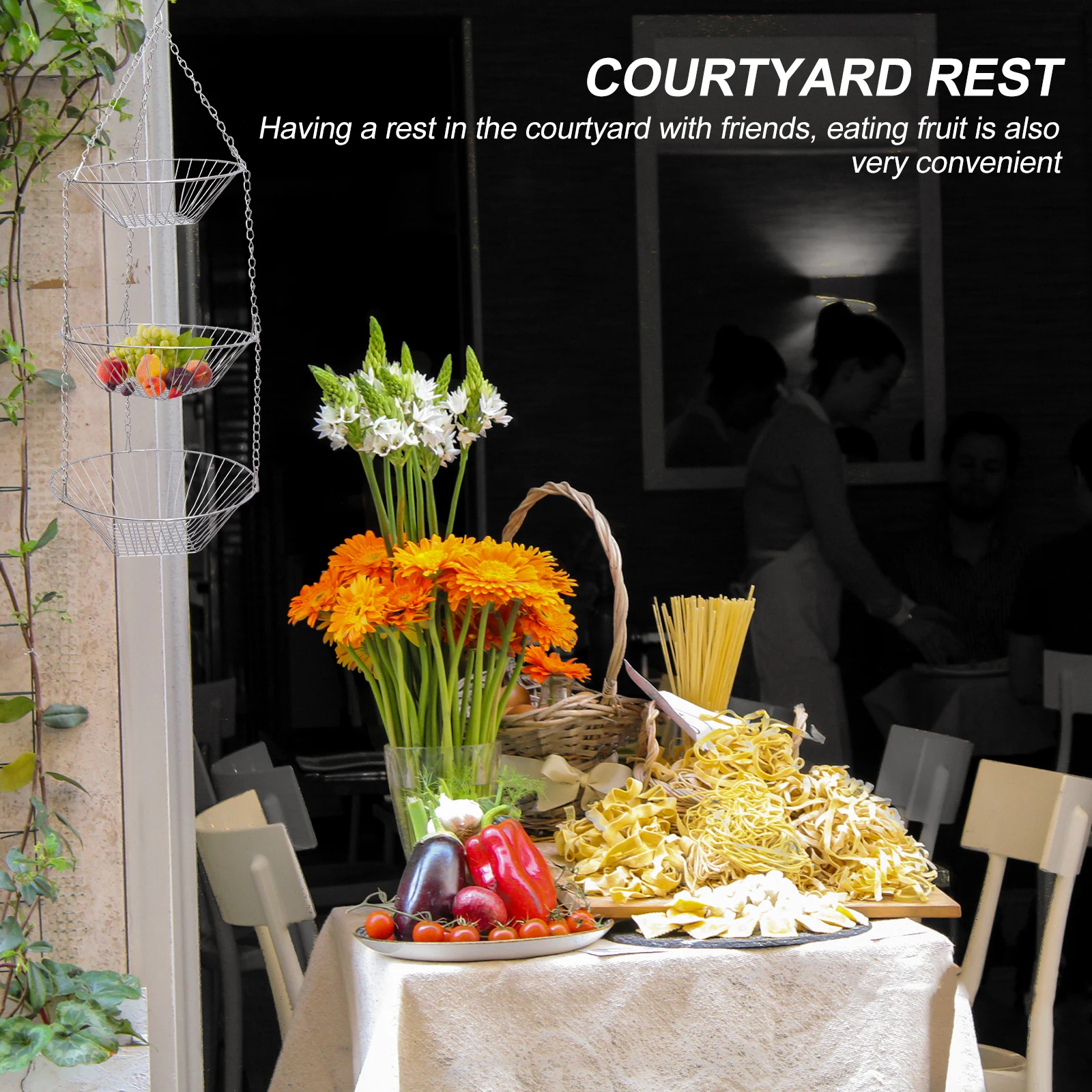 Fruit Basket Tier Wire Hanging Rack Drainer Large Capacity Premium Material Storage Decorative Fruit Basket Party
Fruit Basket Tier Wire Hanging Rack Drainer Large Capacity Premium Material Storage Decorative Fruit Basket Party