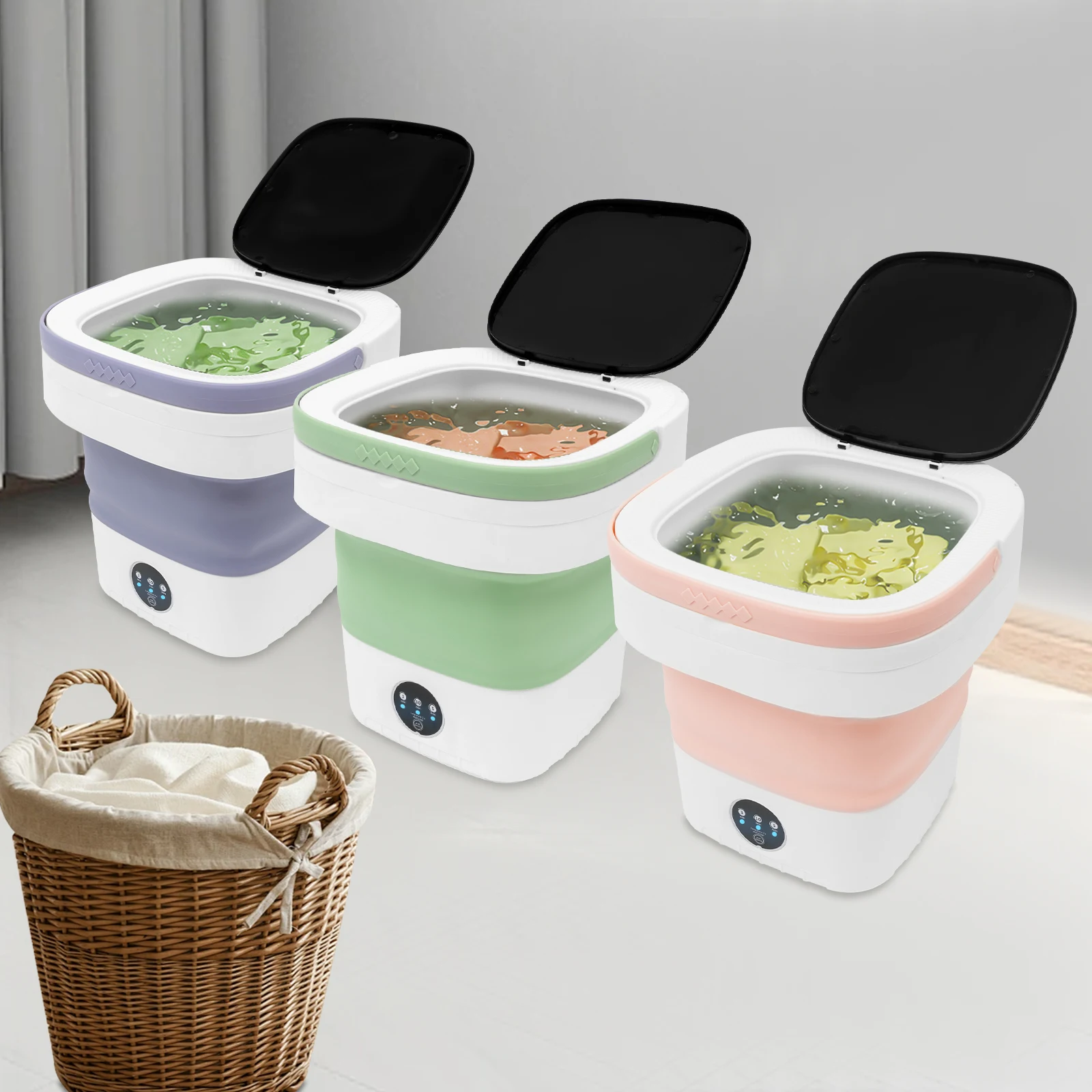 Mini Foldable Washing Machine 12L Capacity Pure Copper Motor 3 Washing Modes Easy To Move for Baby Clothes Underwear
Mini Foldable Washing Machine 12L Capacity Pure Copper Motor 3 Washing Modes Easy To Move for Baby Clothes Underwear
