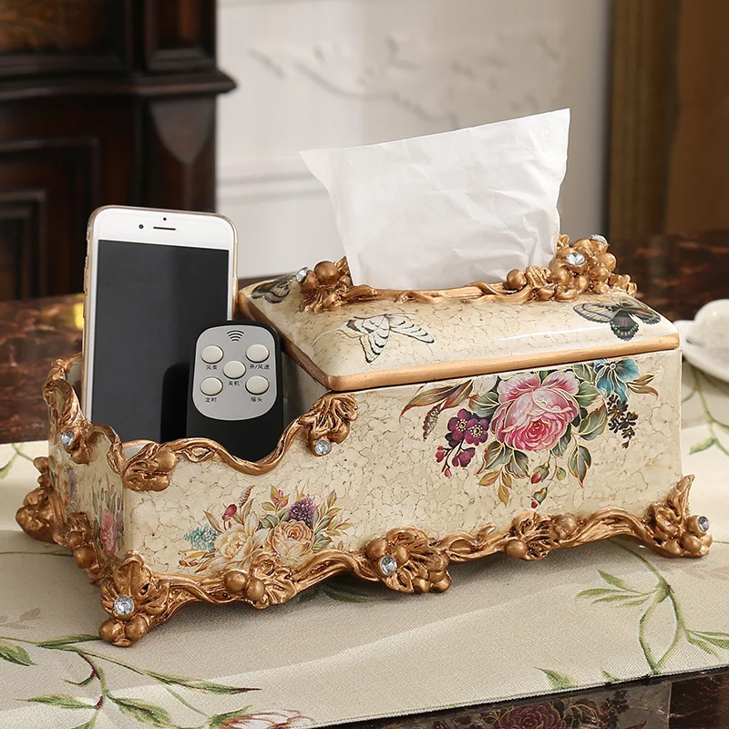 European retro tissue box, American living room coffee table creative multi-functional pumping carton, household ornament
European retro tissue box, American living room coffee table creative multi-functional pumping carton, household ornament