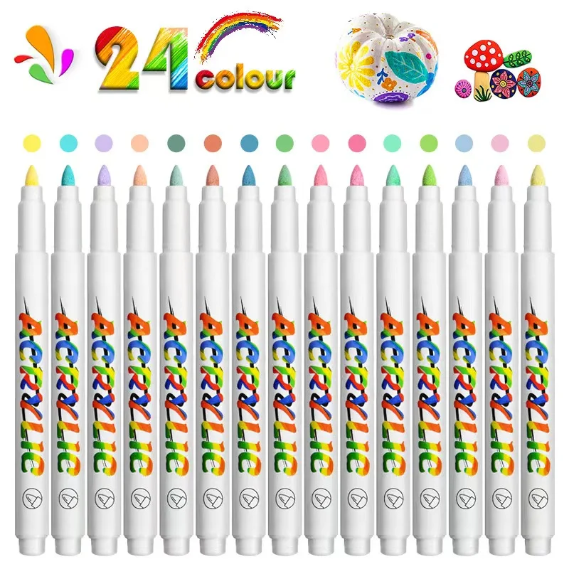 GuangNa 12/24 Colors Morandy Acrylic Soft Head Markers Painted Wood Ceramic Festival DIY Box Gfit Marker Set Festival Art Supply
GuangNa 12/24 Colors Morandy Acrylic Soft Head Markers Painted Wood Ceramic Festival DIY Box Gfit Marker Set Festival Art Supply