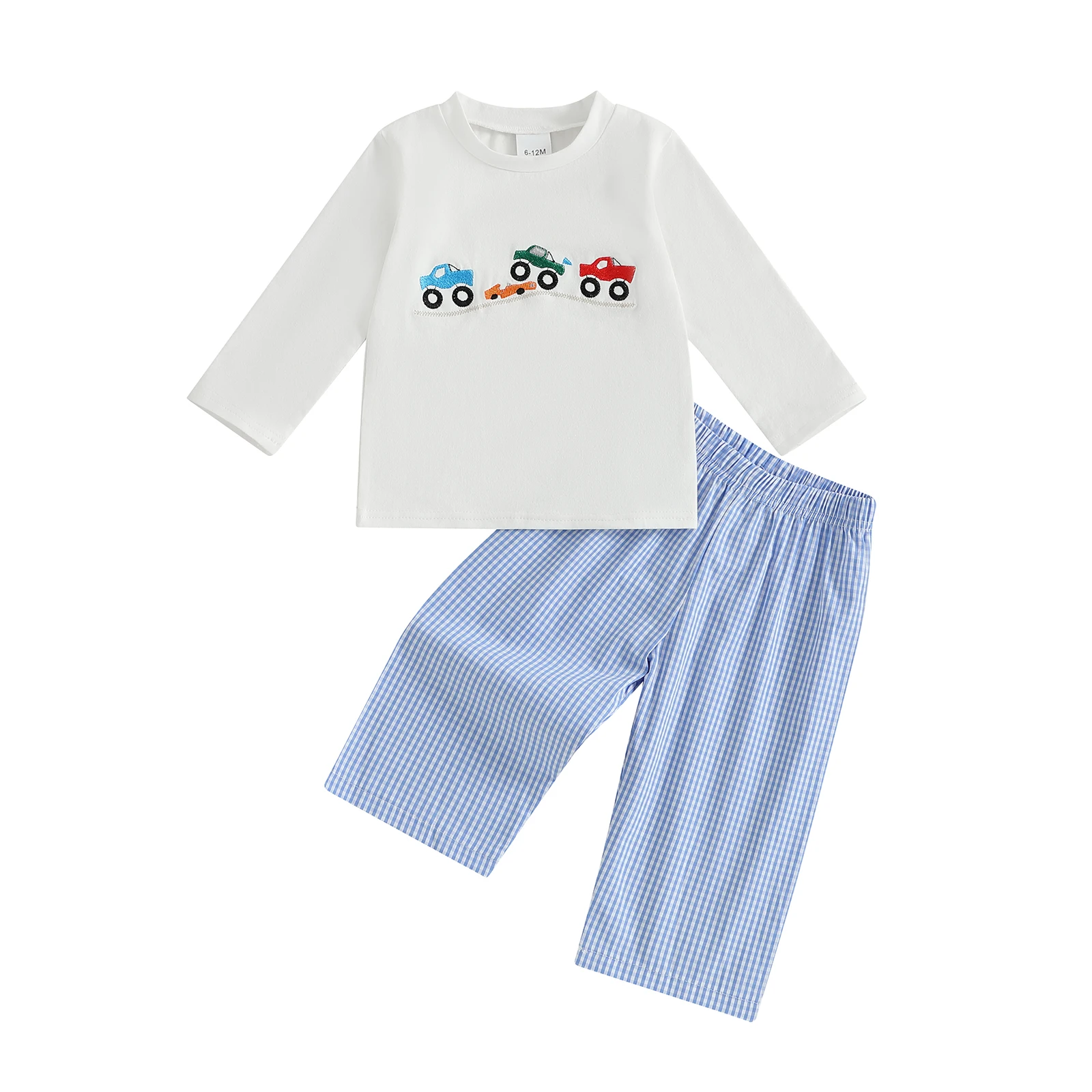 Toddler Baby Boy Fall Outfit Truck Embroidered Long Sleeve T-shirts Plaid Elastic Waist Pants 2 Piece Set
Toddler Baby Boy Fall Outfit Truck Embroidered Long Sleeve T-shirts Plaid Elastic Waist Pants 2 Piece Set