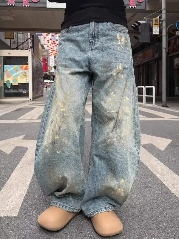 Retro American Style Loose Fit Jeans Men Women Baggy Wide Leg Pants Casual Wear Durable Denim Straight Cut Trousers
Retro American Style Loose Fit Jeans Men Women Baggy Wide Leg Pants Casual Wear Durable Denim Straight Cut Trousers