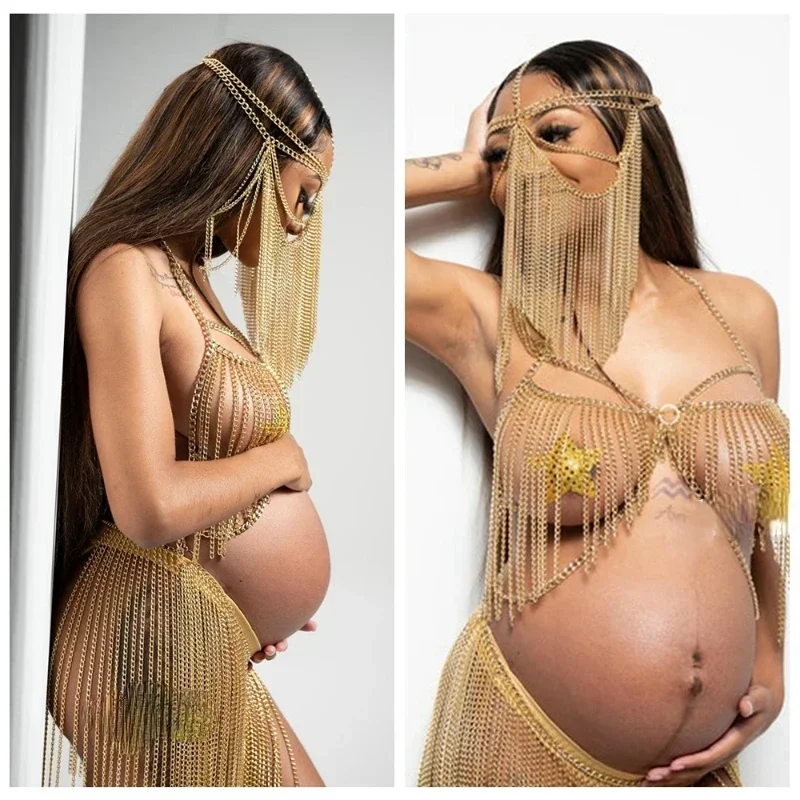 Реквизит для фотосессии для беременных, платье с кисточками, маска с цепочкой для тела, сексуальный бюстгальтер, юбка, фотосессия для беременных
Реквизит для фотосессии для беременных, платье с кисточками, маска с цепочкой для тела, сексуальный бюстгальтер, юбка, фотосессия для беременных