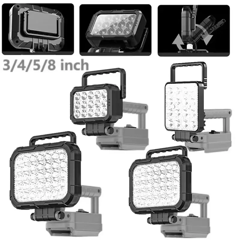 For Dewalt With USB Work Light 20V Lithium Battery Camping Lamp LED Lantern Outdoor Flashlight Spotlight Emergency Tool Lights
For Dewalt With USB Work Light 20V Lithium Battery Camping Lamp LED Lantern Outdoor Flashlight Spotlight Emergency Tool Lights
