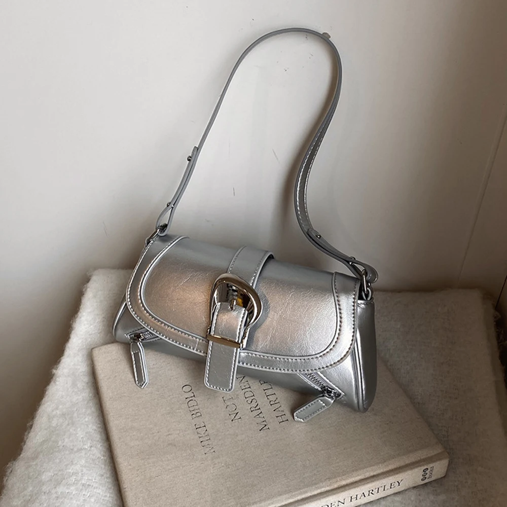 Vintage Style Glossy PU Leather Shoulder Bag Solid Color Soft Leather Single Strap Bag Korean Style Underarm Bag for Women Use
Vintage Style Glossy PU Leather Shoulder Bag Solid Color Soft Leather Single Strap Bag Korean Style Underarm Bag for Women Use