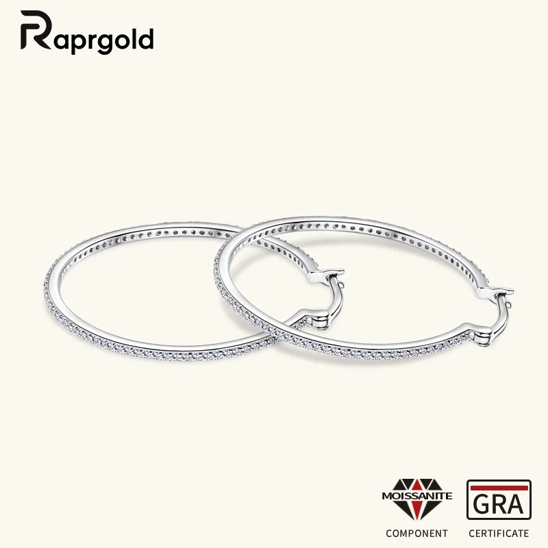 Сертифицированные круглые серьги-кольца с муассанитом RAPRGOLD GRA для женщин, серьги из стерлингового серебра 925 пробы, ювелирные изделия, подарки Pendientes
Сертифицированные круглые серьги-кольца с муассанитом RAPRGOLD GRA для женщин, серьги из стерлингового серебра 925 пробы, ювелирные изделия, подарки Pendientes