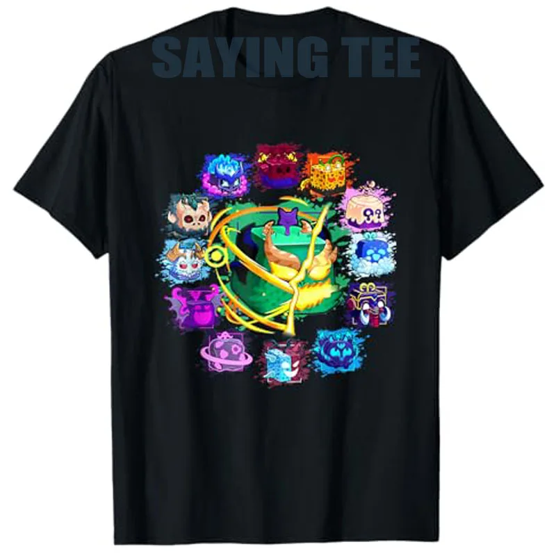 Blox Fruit Round of Mythicales T-Shirt Colorful Video Game Controller Graphic Outfit Summer Fashion Short Sleeve Blouses Y2k Tee
Blox Fruit Round of Mythicales T-Shirt Colorful Video Game Controller Graphic Outfit Summer Fashion Short Sleeve Blouses Y2k Tee
