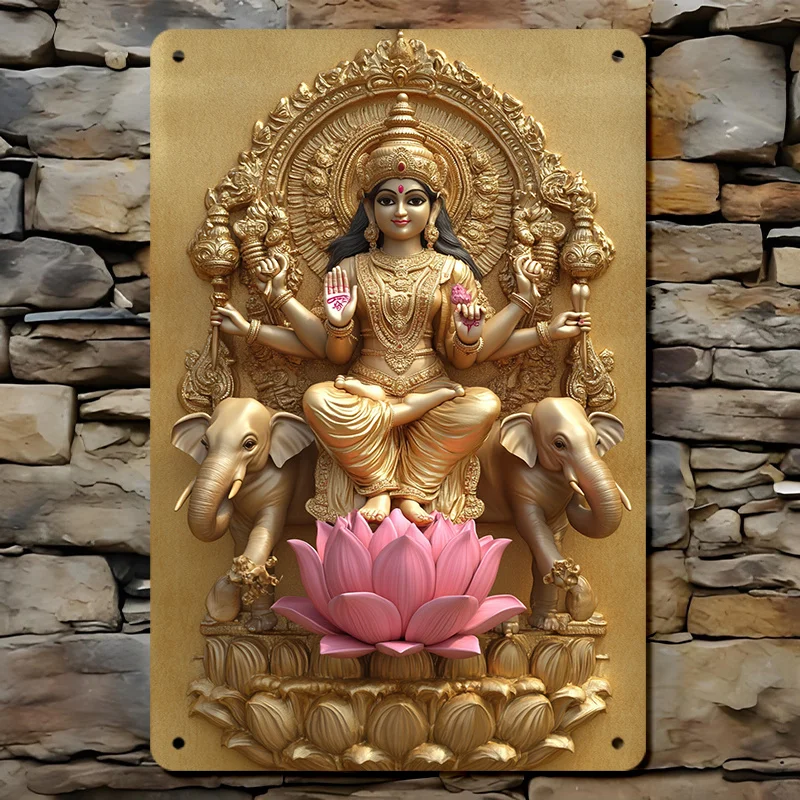 Vintage Indian Art Metal Tin Sign - for Lotus & Elephant Design, 8x12 Inch Wall Decor for Home, Decorative Wall Poster
Vintage Indian Art Metal Tin Sign - for Lotus & Elephant Design, 8x12 Inch Wall Decor for Home, Decorative Wall Poster