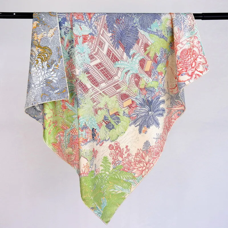 Double Sided Print Mulberry Silk Scarf 90 Women Hand Rolled Edges Bandanas Hair Accessories Luxury Shawls Neck Scarves Christmas
Double Sided Print Mulberry Silk Scarf 90 Women Hand Rolled Edges Bandanas Hair Accessories Luxury Shawls Neck Scarves Christmas