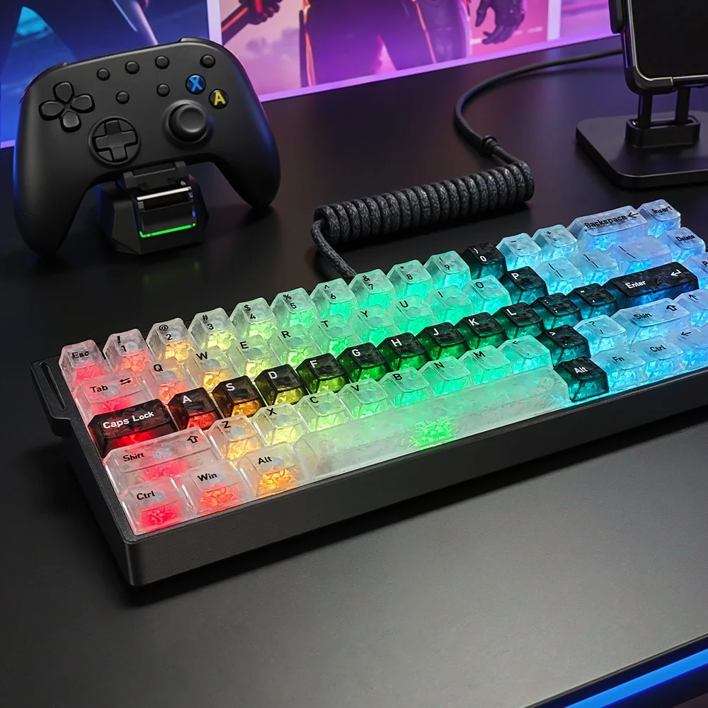 Carbon Fiber Texture Transparent Sword PC Keycaps Korean Russia Double Shot Cherry Profile Keycap for Mechanical Keyboard
Carbon Fiber Texture Transparent Sword PC Keycaps Korean Russia Double Shot Cherry Profile Keycap for Mechanical Keyboard