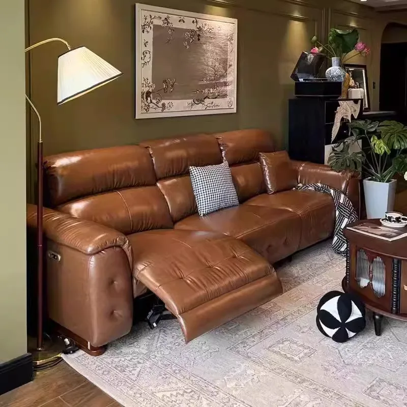 Black Swan Electric Sofa French Retro Leather Sofa Zero Wall Living Room Medieval Oil Wax Leather Multifunctional Sofa
Black Swan Electric Sofa French Retro Leather Sofa Zero Wall Living Room Medieval Oil Wax Leather Multifunctional Sofa