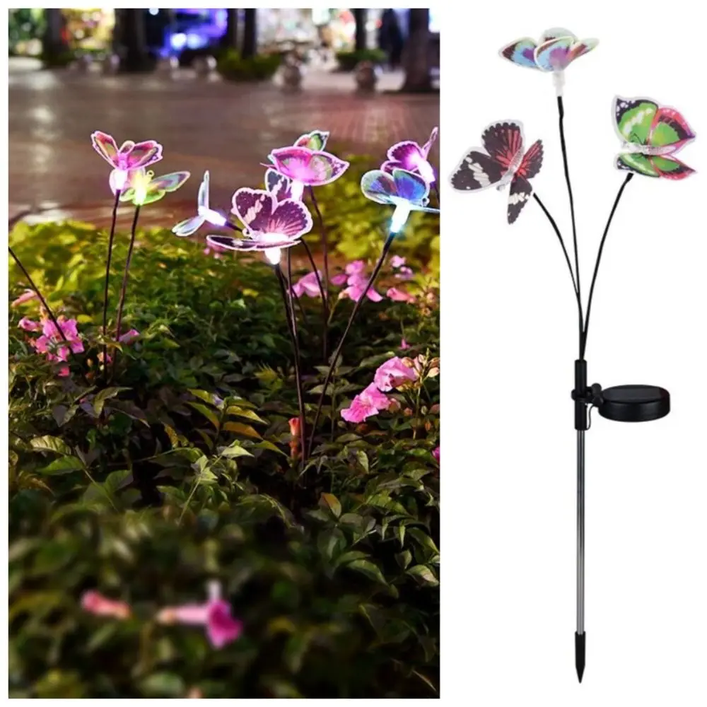 3 Heads Solar Powered Butterfly Lamp RGB Creative Butterfly Stake Lights Realistic Waterproof Garden Floor Lamp
3 Heads Solar Powered Butterfly Lamp RGB Creative Butterfly Stake Lights Realistic Waterproof Garden Floor Lamp