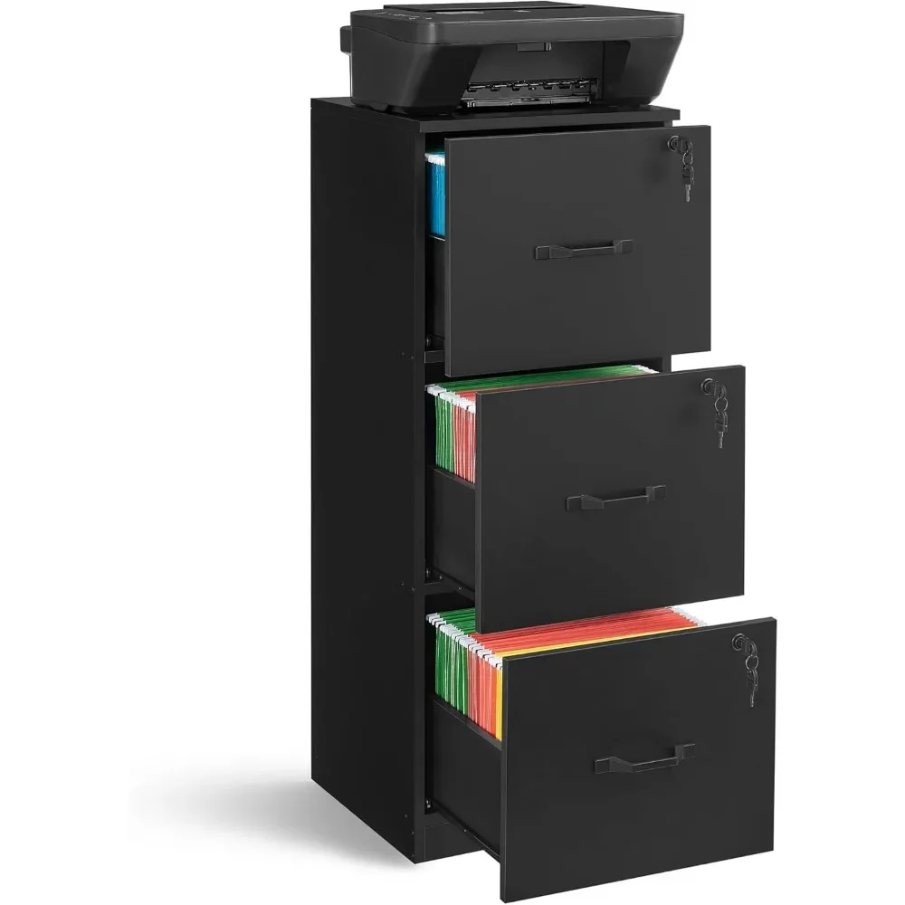 3 Drawer File Cabinet, File Cabinet with Lock, Printer Stand, Office Filing Cabinet Organizer, for A4 and Letter Size Files
3 Drawer File Cabinet, File Cabinet with Lock, Printer Stand, Office Filing Cabinet Organizer, for A4 and Letter Size Files