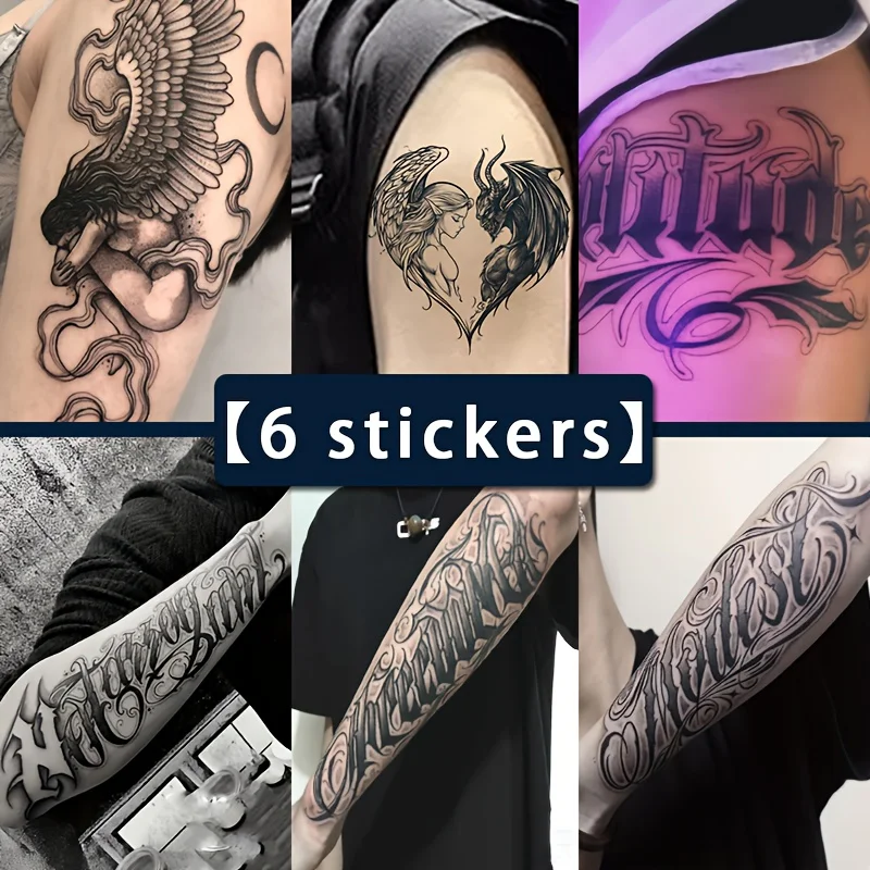 6 large herbal tattoo stickers, lasting 7 to 15 days, waterproof and wear-resistant, with a realistic effect
6 large herbal tattoo stickers, lasting 7 to 15 days, waterproof and wear-resistant, with a realistic effect