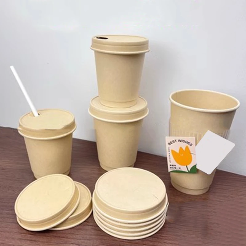 Disposable Round Drinkware Set with Lids, Degradable Paper Cups for Party Banquet, Coffee, Food Grade, Heat-resistant Tool
Disposable Round Drinkware Set with Lids, Degradable Paper Cups for Party Banquet, Coffee, Food Grade, Heat-resistant Tool