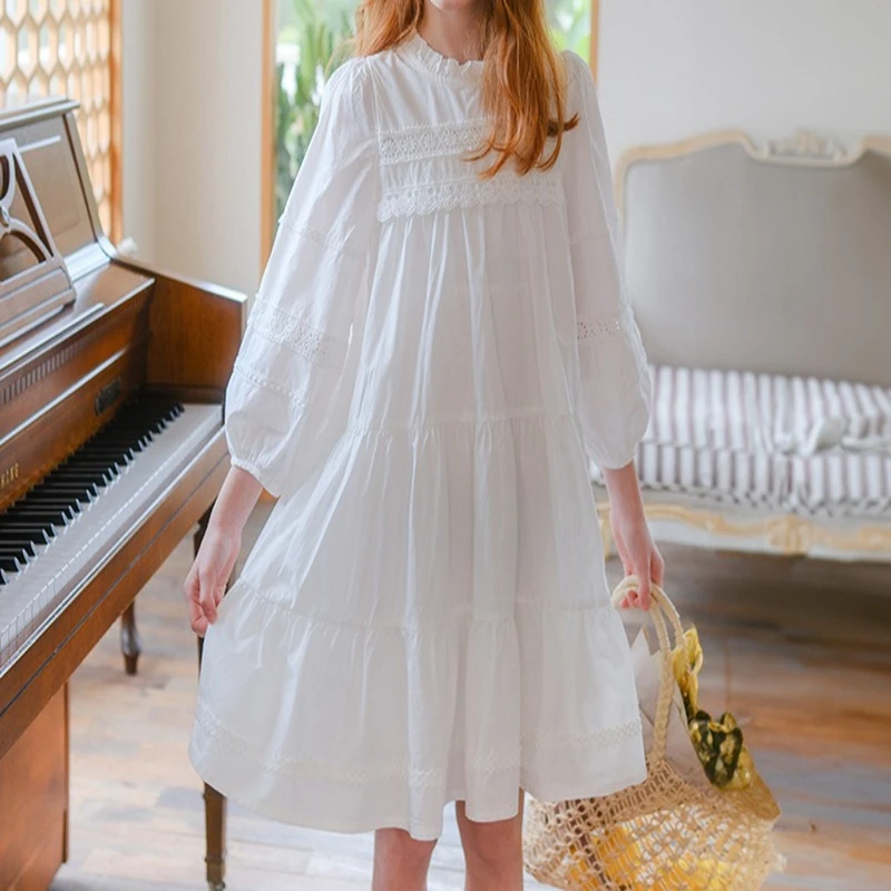 Girls' Lace Princess Dress Spring Summer 2026, Long Sleeve White Maxi Gown for Big Kids Casual Breathable Wear
Girls' Lace Princess Dress Spring Summer 2026, Long Sleeve White Maxi Gown for Big Kids Casual Breathable Wear