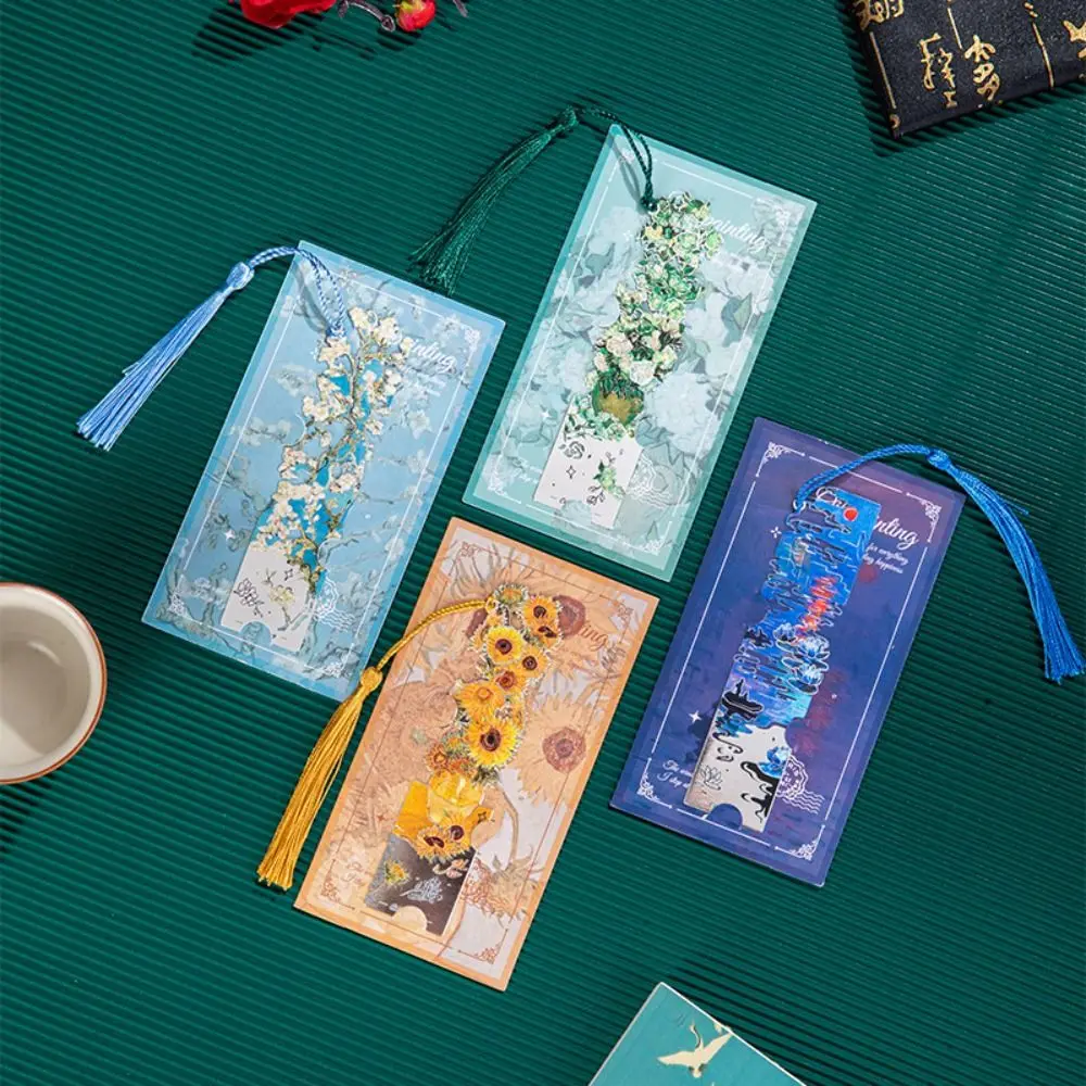 Oil Painting Metal Bookmark Tassel Pendant Metal Reading Book Clip Famous Painting Hollow Pagination Mark School Office Supplies
Oil Painting Metal Bookmark Tassel Pendant Metal Reading Book Clip Famous Painting Hollow Pagination Mark School Office Supplies