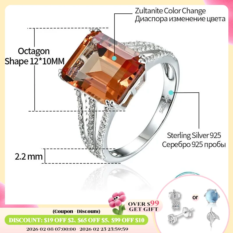 Женское кольцо с зултанитом, из стерлингового серебра 925 пробы, с драгоценными камнями 6,3 карат, в классическом стиле, для свадьбы и Помолвки
Женское кольцо с зултанитом, из стерлингового серебра 925 пробы, с драгоценными камнями 6,3 карат, в классическом стиле, для свадьбы и Помолвки