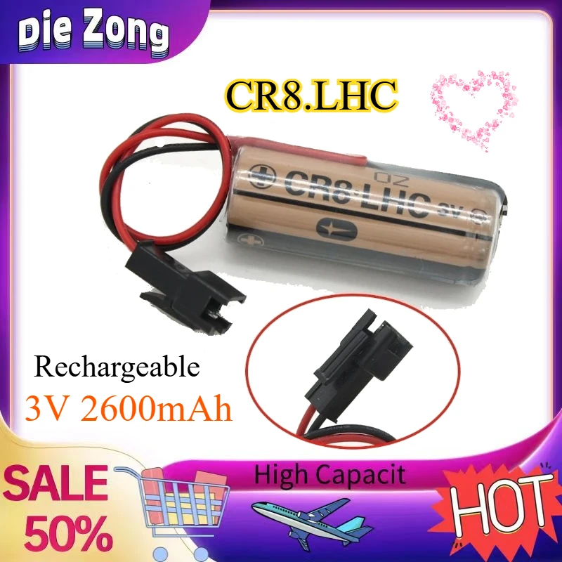 New 3.0V 2.6Ah Non-Rechargeable 2600mAh CR8.LHC 3V Lithium Battery for Fuji FDK CR8-LHC PLC Industrial Control Battery
New 3.0V 2.6Ah Non-Rechargeable 2600mAh CR8.LHC 3V Lithium Battery for Fuji FDK CR8-LHC PLC Industrial Control Battery