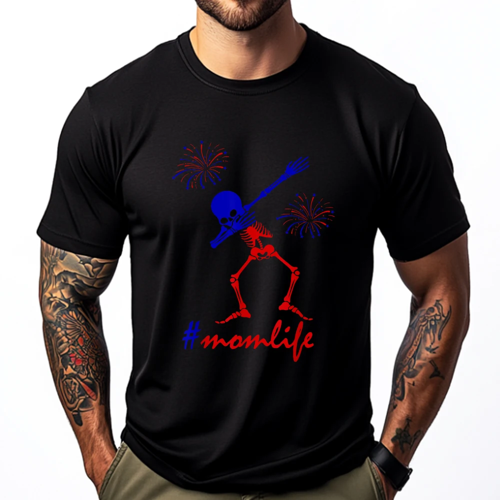 American Mom Life 4th Of July Mother S Day Skeleton Family Graphic T Shirts Men Cotton Tee Shirt Men T-shirts
American Mom Life 4th Of July Mother S Day Skeleton Family Graphic T Shirts Men Cotton Tee Shirt Men T-shirts