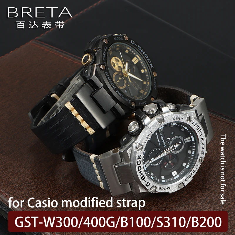 Для ремешков для часов Casio GST-B100/B200/S110/W300/400G GST-W300G Ретро ремешок для часов из натуральной кожи Аксессуар-переходник из нержавеющей стали
Для ремешков для часов Casio GST-B100/B200/S110/W300/400G GST-W300G Ретро ремешок для часов из натуральной кожи Аксессуар-переходник из нержавеющей стали