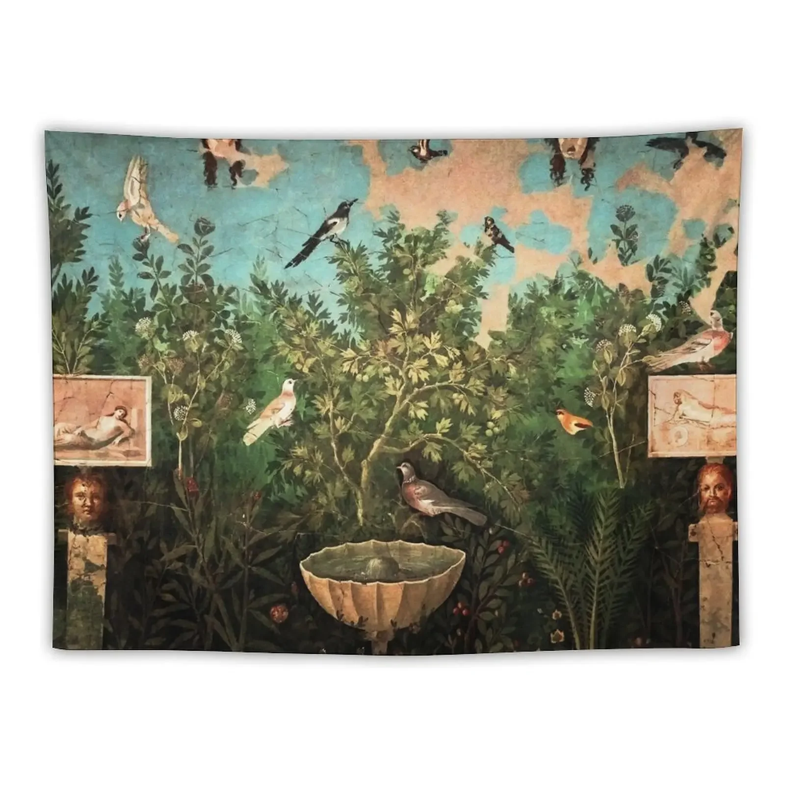 POMPEII COLLECTION / FLYING BIRDS,DOVES,FOUNTAIN IN GARDEN ,BLUE GREEN FLORAL Tapestry Custom Bathroom Decor Tapestry
POMPEII COLLECTION / FLYING BIRDS,DOVES,FOUNTAIN IN GARDEN ,BLUE GREEN FLORAL Tapestry Custom Bathroom Decor Tapestry