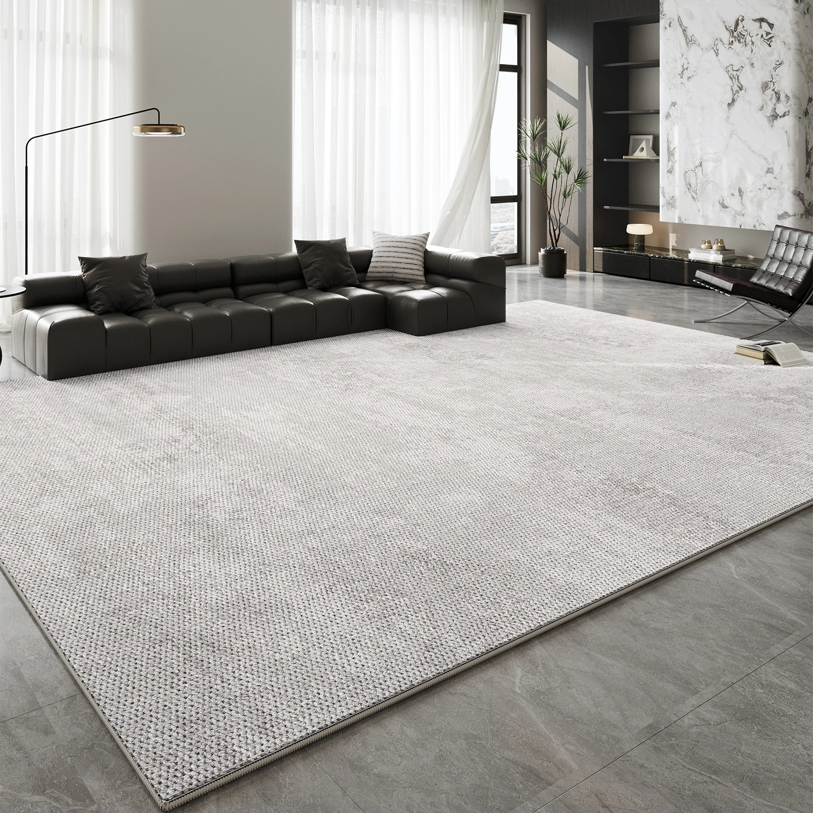 VIKAMA Modern Gray Minimalist Living Room Area Rugs Dirt-Resistant Bedroom Bedside Rugs Non-Slip Wear-Resistant
VIKAMA Modern Gray Minimalist Living Room Area Rugs Dirt-Resistant Bedroom Bedside Rugs Non-Slip Wear-Resistant