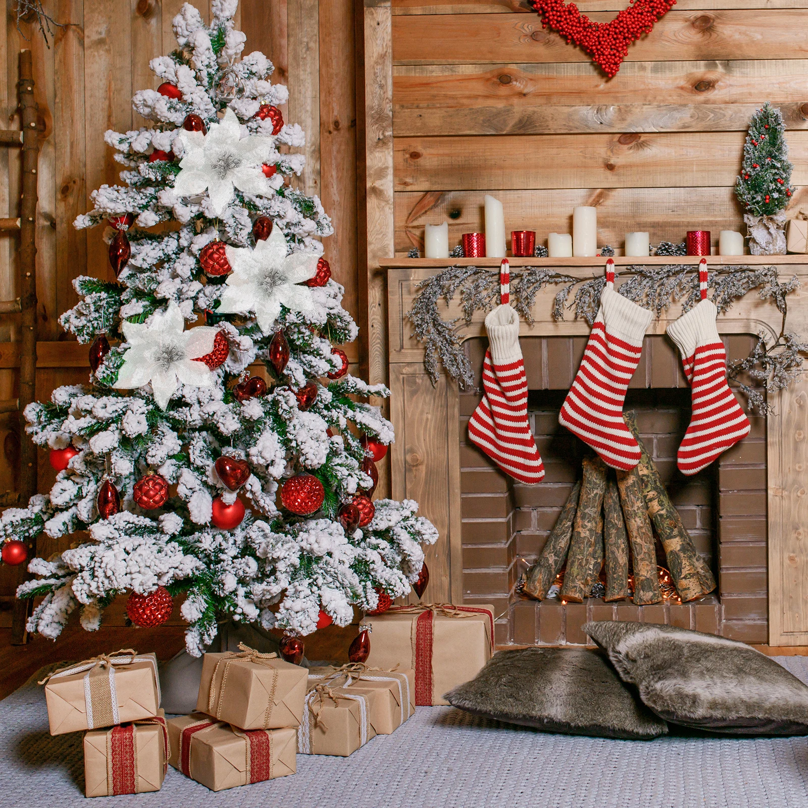 18 PCS Christmas Decoration Flower Xmas Artificial Flowers Jesus Party Adornment 
18 PCS Christmas Decoration Flower Xmas Artificial Flowers Jesus Party Adornment