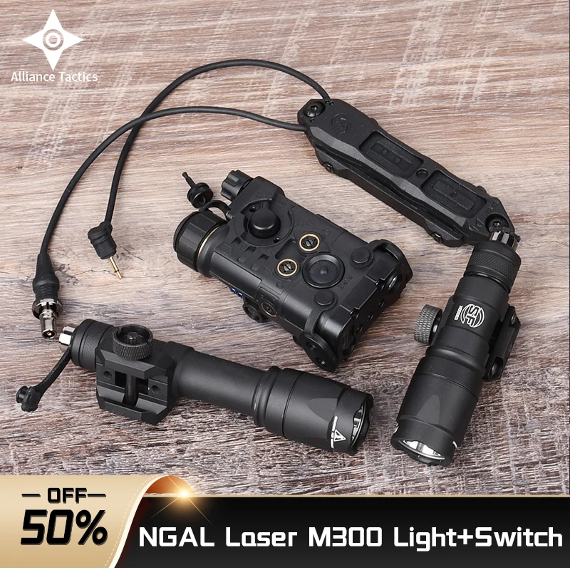 WADSN Tactics NGAL Red Green Blue laser Indicator Surefir M300A Hunting Scout Light With AXON Dual Control Switch Fit 20MM Rail
WADSN Tactics NGAL Red Green Blue laser Indicator Surefir M300A Hunting Scout Light With AXON Dual Control Switch Fit 20MM Rail