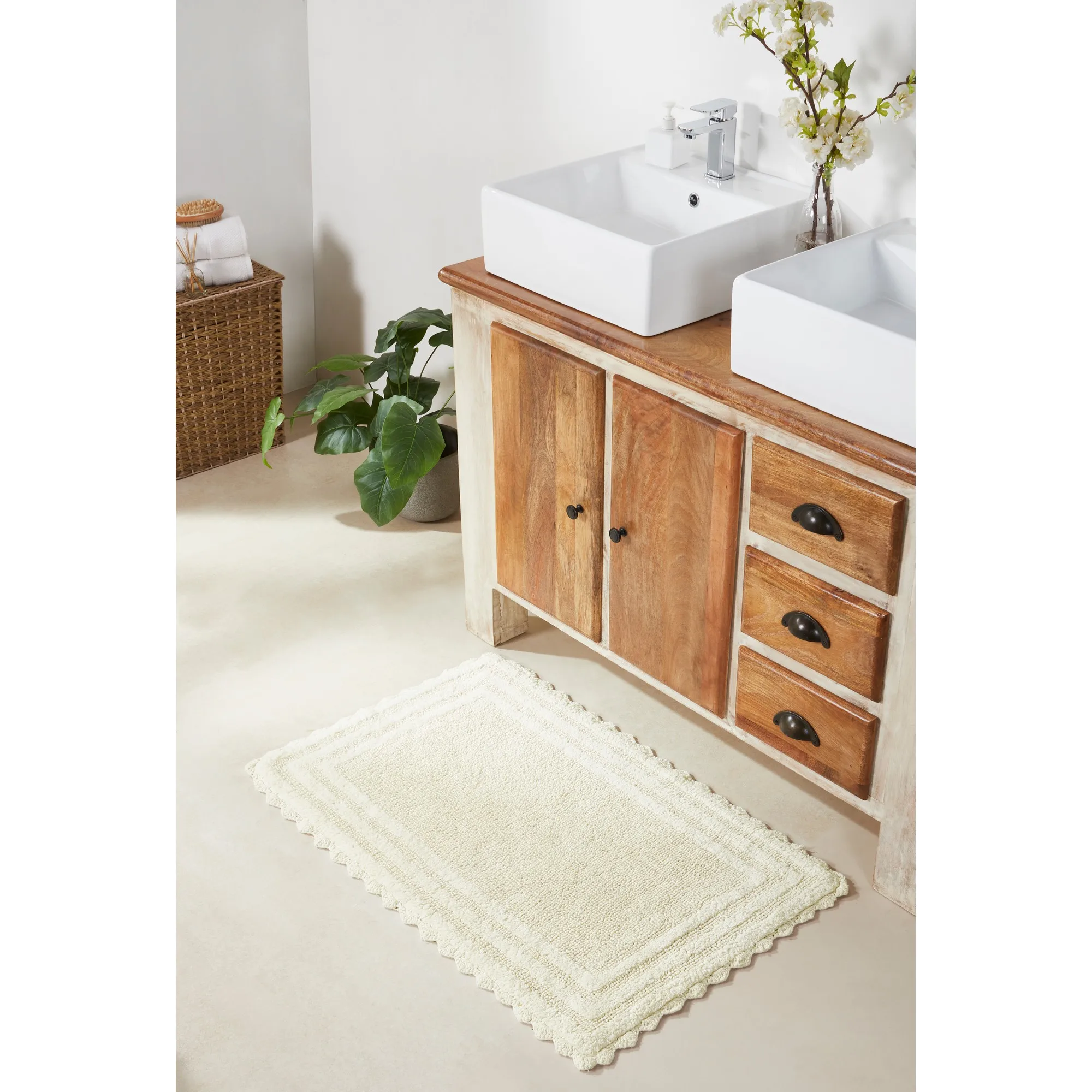 24' x 40' Bathroom Rug – 100% Cotton, Extra Soft Tufted Reversible Bath Mat, Water-Absorbent, Machine Washable (Ivory) Lilly Cro
24' x 40' Bathroom Rug – 100% Cotton, Extra Soft Tufted Reversible Bath Mat, Water-Absorbent, Machine Washable (Ivory) Lilly Cro