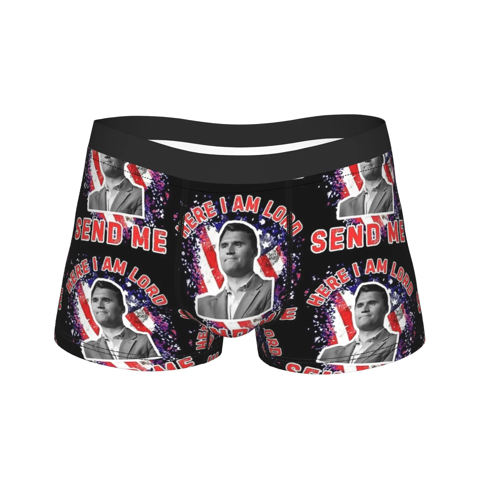 Here I Am Lord Send Me Charlie Kirk Boxer Shorts Pouch Underwear Quality Custom Boxer Brief Sexy Soft Man Underpants Plus Size
Here I Am Lord Send Me Charlie Kirk Boxer Shorts Pouch Underwear Quality Custom Boxer Brief Sexy Soft Man Underpants Plus Size