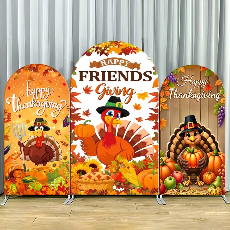 Arch Backdrop Cover Single Side Happy Friends Giving Thanksgiving 3D Turkey Party Decoration Photo Booth Background Event Props
Arch Backdrop Cover Single Side Happy Friends Giving Thanksgiving 3D Turkey Party Decoration Photo Booth Background Event Props