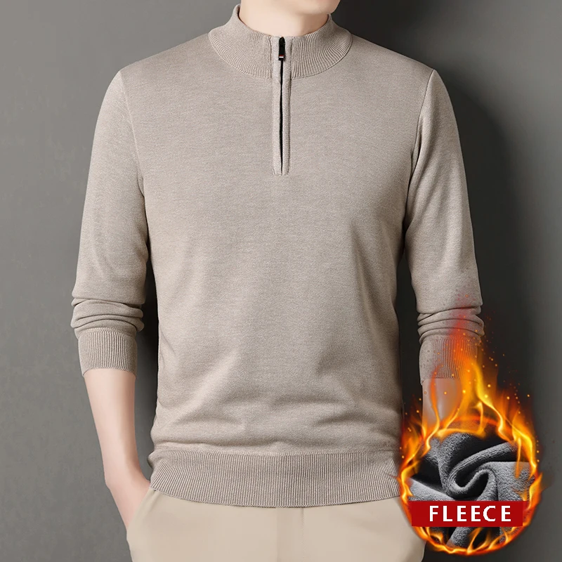 Autumn Winter Men's Sweatshirt Warm Pullover Solid Color Half Zipper Casual Sweater Fleece Long Sleeve Men's Sweatshirts Top
Autumn Winter Men's Sweatshirt Warm Pullover Solid Color Half Zipper Casual Sweater Fleece Long Sleeve Men's Sweatshirts Top