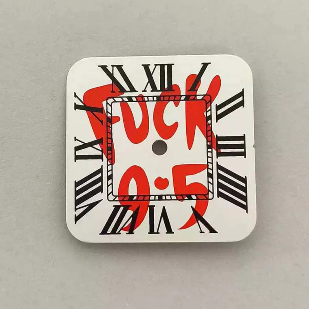 27mm Square Dial Roman Numerals Stamped Literally Non-Luminous Watch Dial for NH35 NH36 Movement
27mm Square Dial Roman Numerals Stamped Literally Non-Luminous Watch Dial for NH35 NH36 Movement
