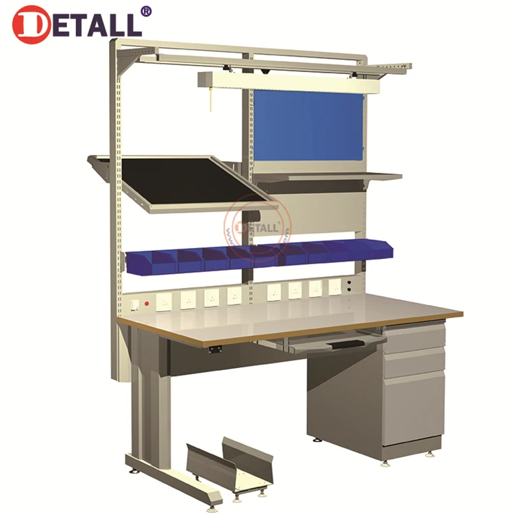 Standard Electronic Lab Bench Computer Repair Workbench Workshop Table with Engine Core Components Cold Rolled Steel Table
Standard Electronic Lab Bench Computer Repair Workbench Workshop Table with Engine Core Components Cold Rolled Steel Table