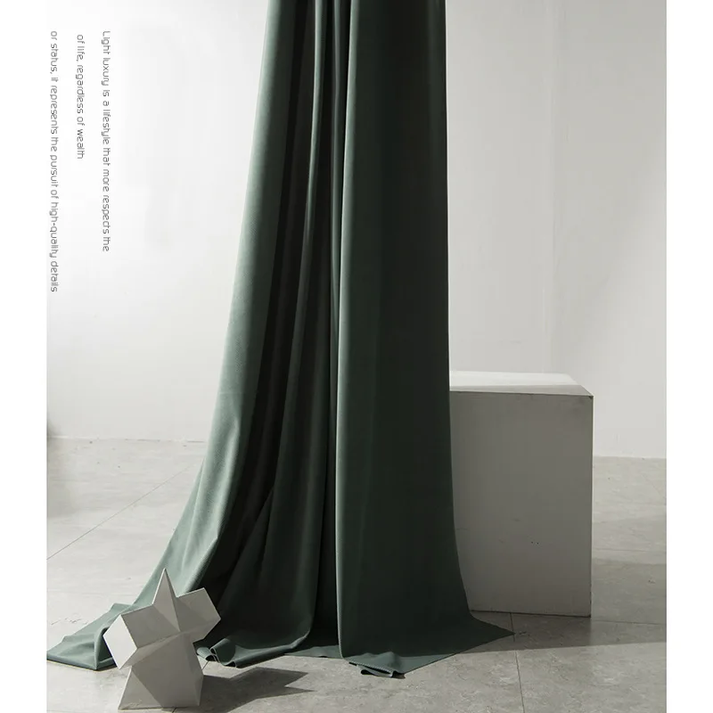 Custom Size Fashion Luxury European Thick Chenille Solid Color Curtains for Living Room Bedroom Dining 
Custom Size Fashion Luxury European Thick Chenille Solid Color Curtains for Living Room Bedroom Dining