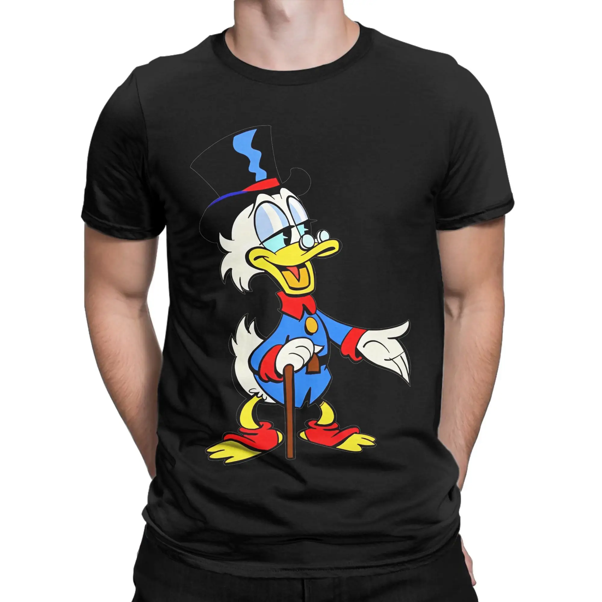 Футболки Scrooge Mcduck для мужчин, хлопковые забавные футболки с круглым вырезом, футболка с изображением Дональда Дака, одежда с короткими рукавами для взрослых
Футболки Scrooge Mcduck для мужчин, хлопковые забавные футболки с круглым вырезом, футболка с изображением Дональда Дака, одежда с короткими рукавами для взрослых