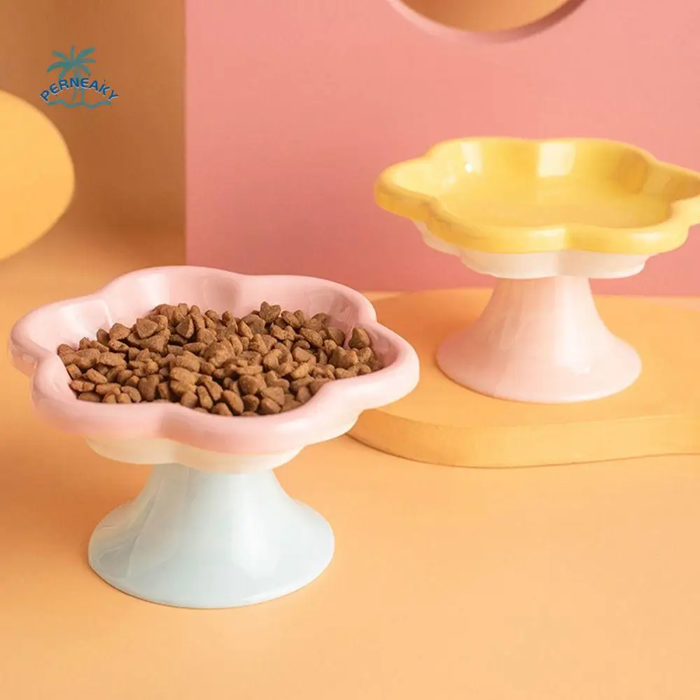 Anti Tipping Ceramic Cat Bowl Neck Protection Anti Vomiting Pet Drinking Eating Feeder with Flower Design Stable
Anti Tipping Ceramic Cat Bowl Neck Protection Anti Vomiting Pet Drinking Eating Feeder with Flower Design Stable