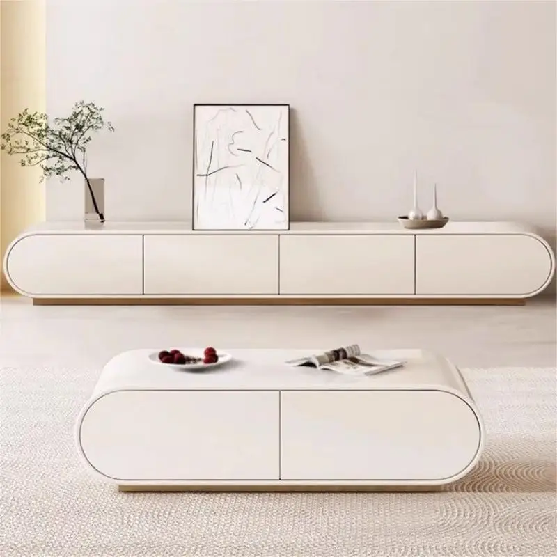 French cream wind TV cabinet, simple modern living room home coffee table TV cabinet combination
French cream wind TV cabinet, simple modern living room home coffee table TV cabinet combination