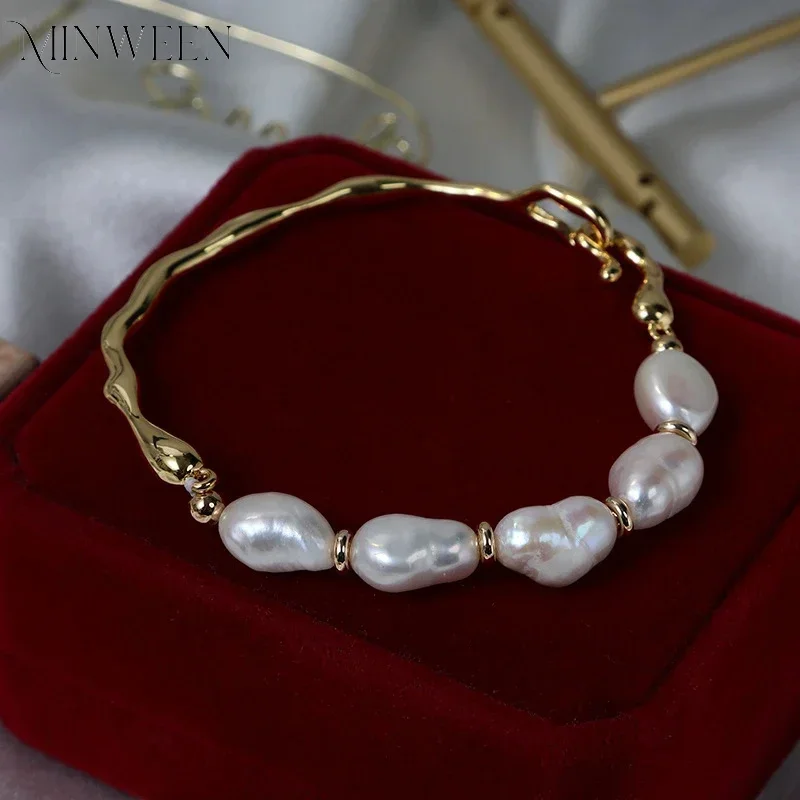 New Fashion Elegant Natural Baroque Freshwater Pearl Bracelet for Women Luxury Jewelry
New Fashion Elegant Natural Baroque Freshwater Pearl Bracelet for Women Luxury Jewelry