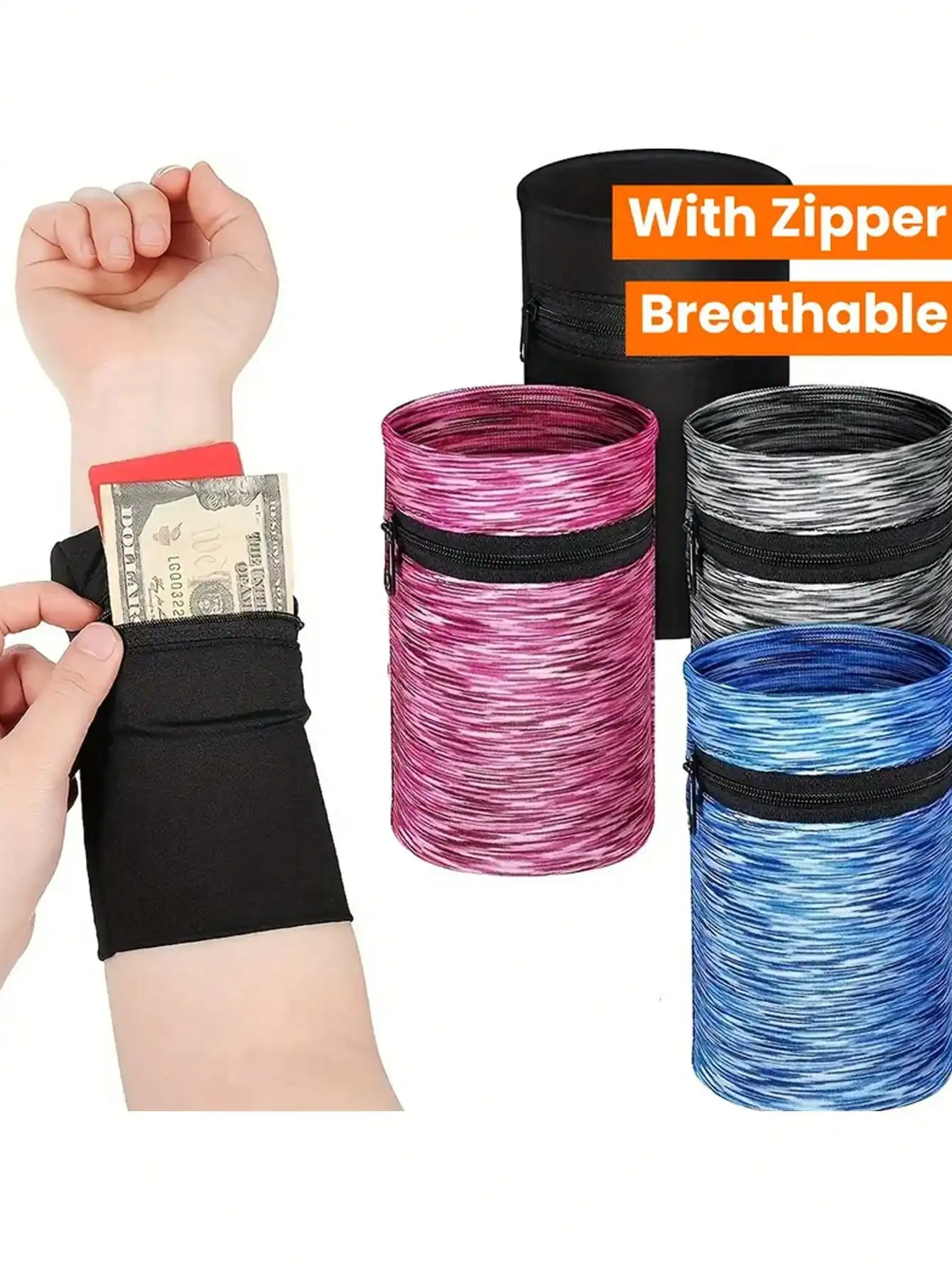Дышащий наручный кошелек на молнии для телефона, карт и наличных - легкая нейлоновая сумка на руку для спортзала, велоспорта, путешествий
Дышащий наручный кошелек на молнии для телефона, карт и наличных - легкая нейлоновая сумка на руку для спортзала, велоспорта, путешествий
