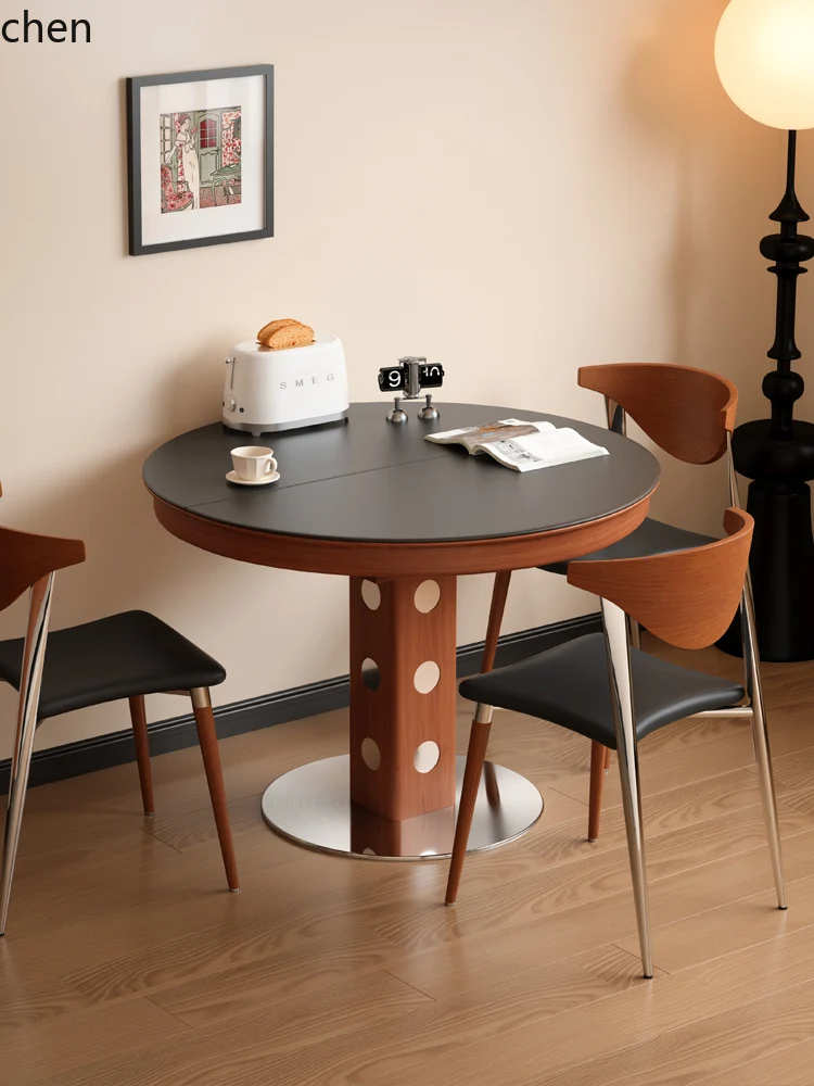 LXC new retro solid wood retractable dining table oval folding round table household small apartment table
LXC new retro solid wood retractable dining table oval folding round table household small apartment table
