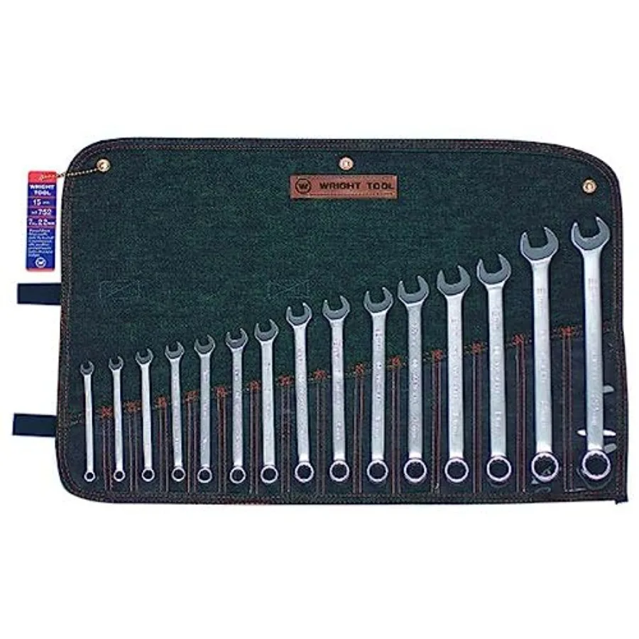 752 Metric 12-Point Combination Wrench Set, Sizes 7 mm 22 mm, WrightGrip® 2.0, Satin Finish with Roll Pouch Made in USA
752 Metric 12-Point Combination Wrench Set, Sizes 7 mm 22 mm, WrightGrip® 2.0, Satin Finish with Roll Pouch Made in USA