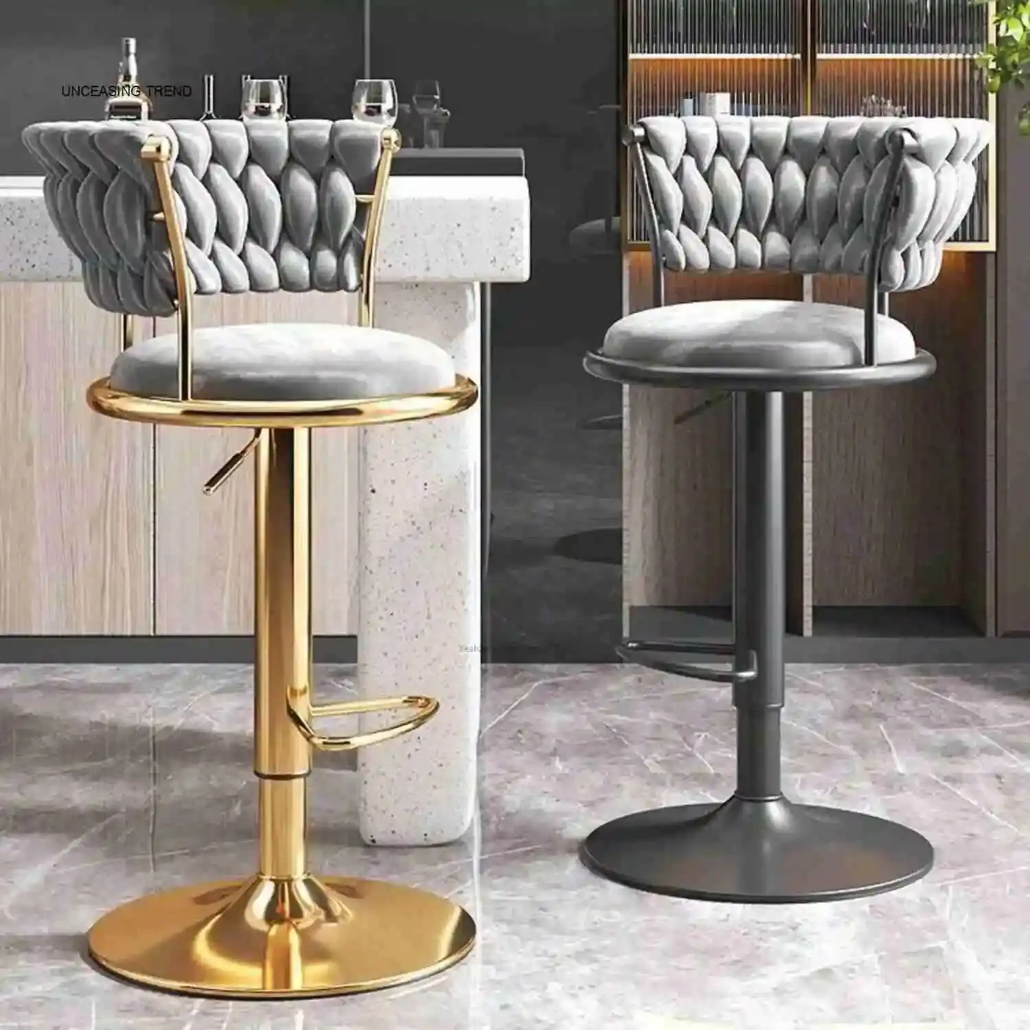 Lift and Rotate Home Bar Chair for Barbershop Barstool Height Adjustable Chair Luxury Bar Stool High Breakfast Benches Furniture
Lift and Rotate Home Bar Chair for Barbershop Barstool Height Adjustable Chair Luxury Bar Stool High Breakfast Benches Furniture